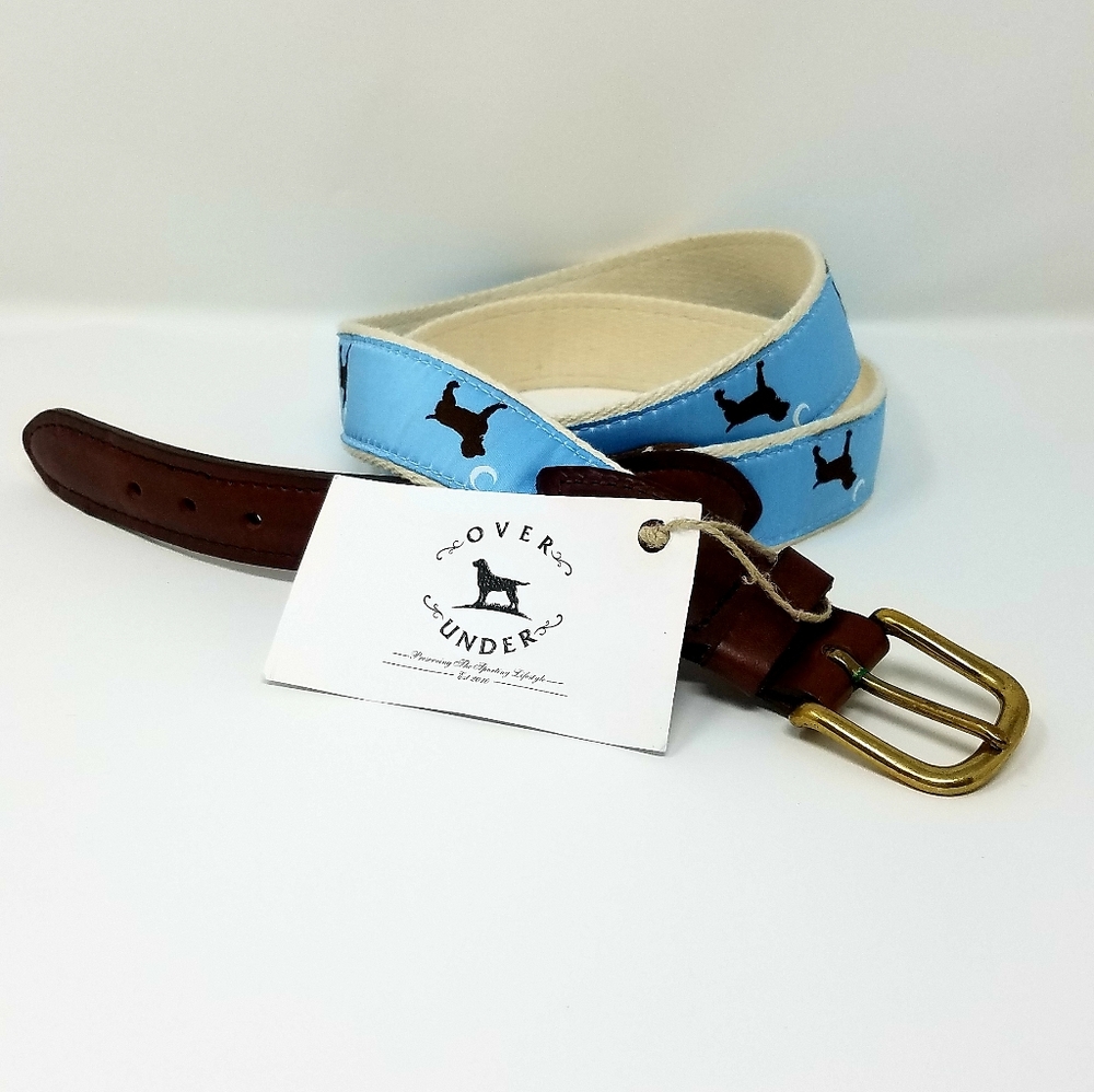 NWT OVER UNDER Boykin Spaniel Ribbon Belt